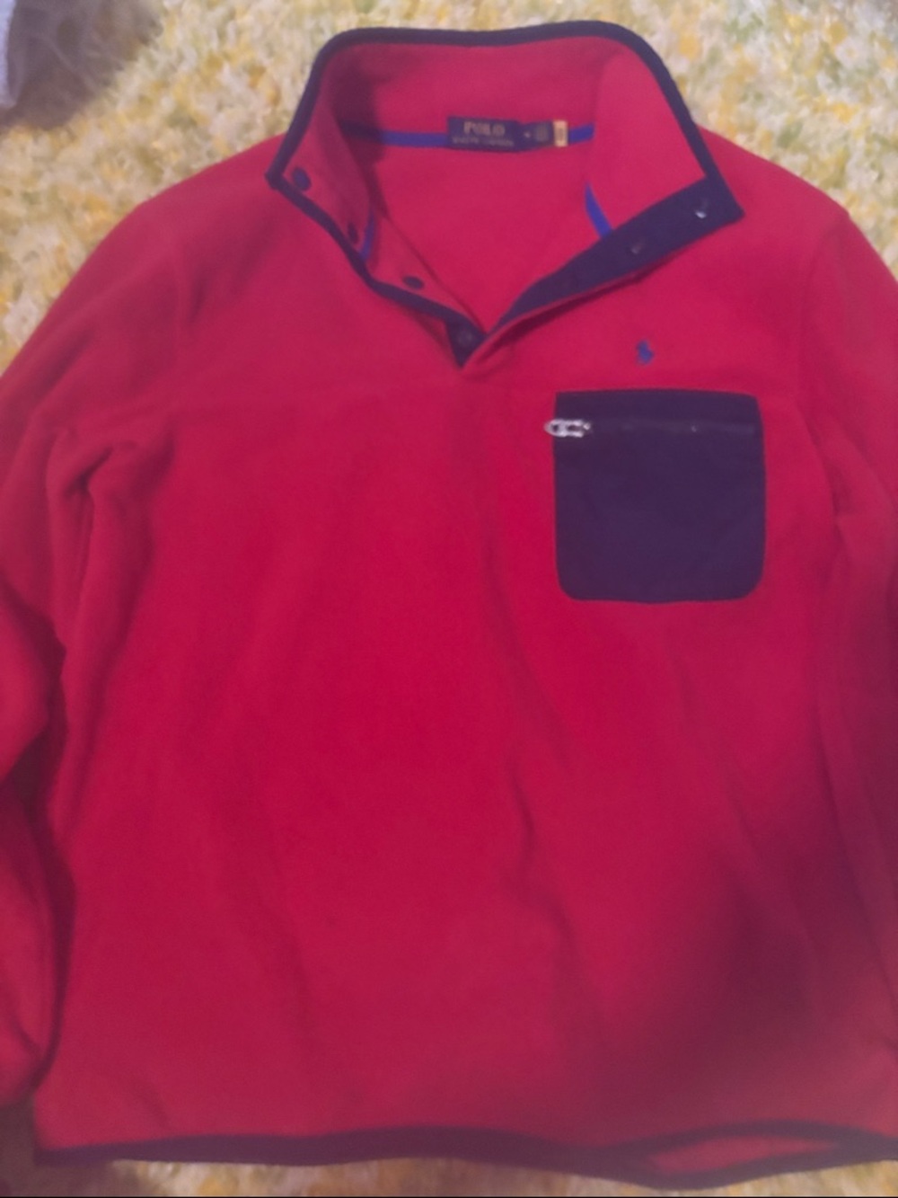 Polo Ralph Lauren Red Fleece Pullover worn few times men’s medium